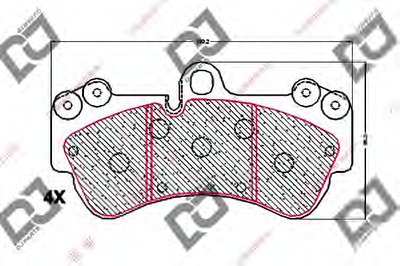 Комплект тормозных колодок, дисковый тормоз DJ PARTS купить