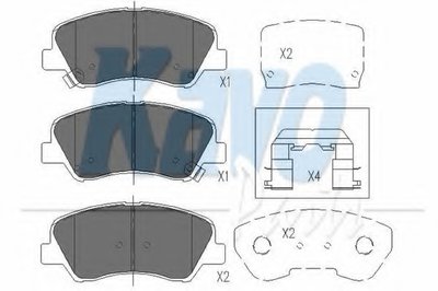 Комплект тормозных колодок, дисковый тормоз KAVO PARTS купить