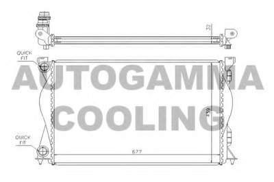 Радиатор, охлаждение двигателя AUTOGAMMA купить