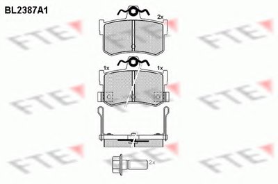 Комплект тормозных колодок, дисковый тормоз FTE купить