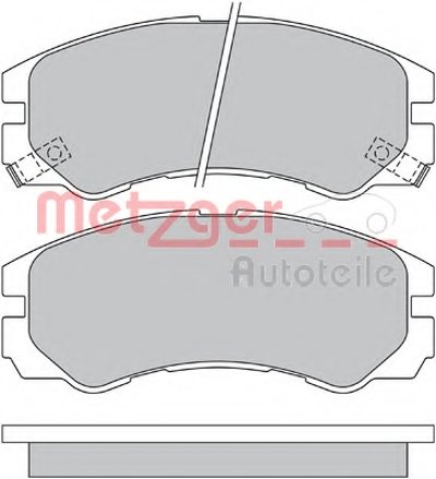 Комплект тормозных колодок, дисковый тормоз METZGER купить