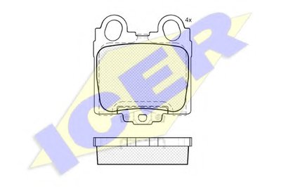 Комплект тормозных колодок, дисковый тормоз ICER купить