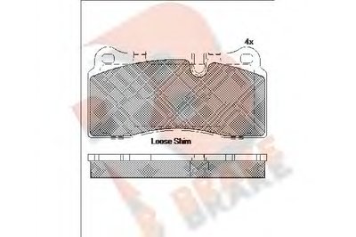 Комплект тормозных колодок, дисковый тормоз R BRAKE купить
