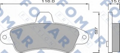 Комплект тормозных колодок, дисковый тормоз FOMAR Friction купить