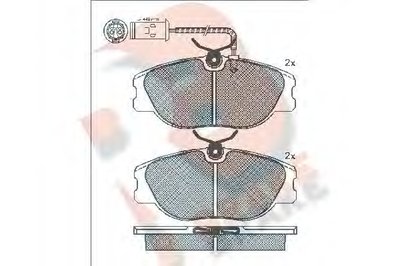 Комплект тормозных колодок, дисковый тормоз R BRAKE купить