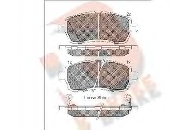 Комплект тормозных колодок, дисковый тормоз R BRAKE купить