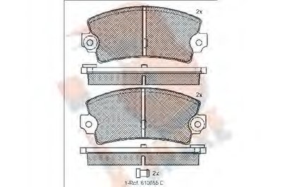 Комплект тормозных колодок, дисковый тормоз R BRAKE купить