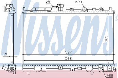 Радиатор, охлаждение двигателя NISSENS купить