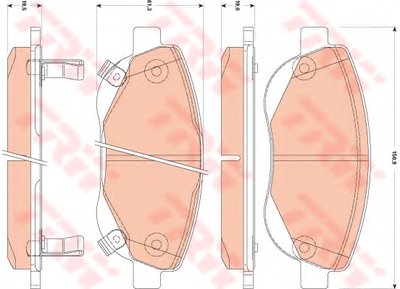 Гальмівні колодки дискові TOYOTA Avensis/Verso 