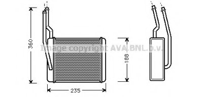 Теплообменник, отопление салона AVA QUALITY COOLING купить