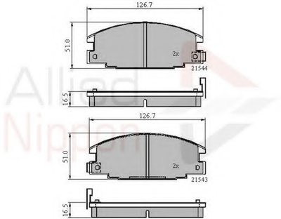 Комплект тормозных колодок, дисковый тормоз ANL Braking COMLINE купить