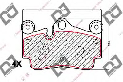 Комплект тормозных колодок, дисковый тормоз DJ PARTS купить