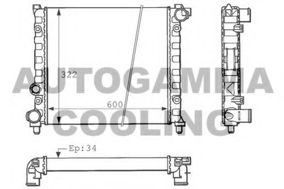 Радиатор, охлаждение двигателя AUTOGAMMA купить