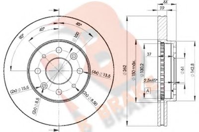 Тормозной диск R BRAKE купить